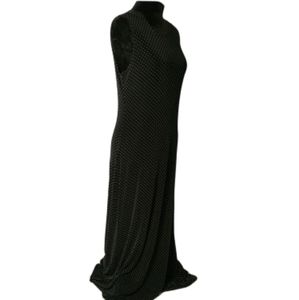 Dressbarn Black & White Polka Dot Maxi Dress with Jacket Size 12